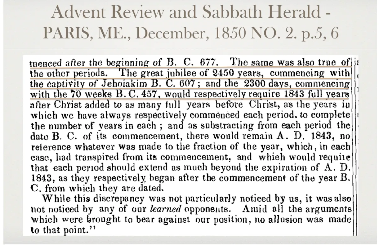Advent Shield extract about the prophetic periods